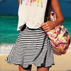 Victorias Secret VS PINK Striped Skater Mini Skirt